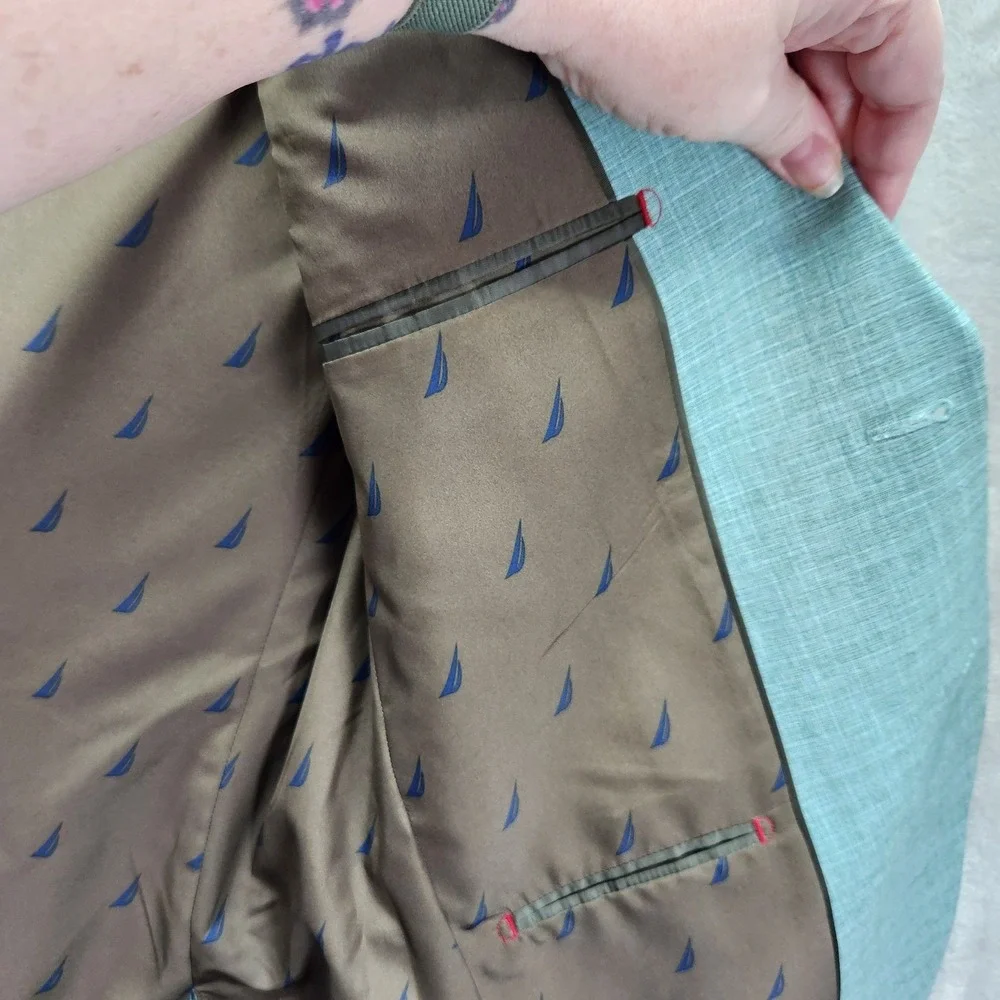 Nautica Mint Green Two-Piece Men's Suit - Picture 6 of 14